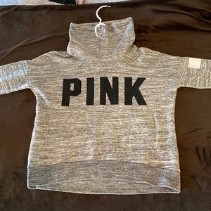 PINK grey sweatshirt.